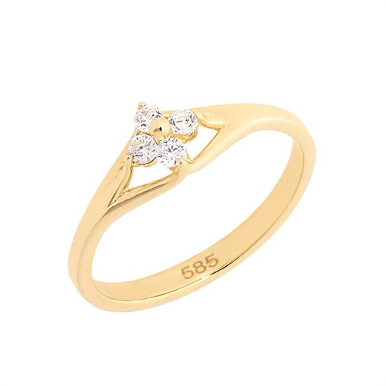 Minimal 14 Ayar Altın Yüzük