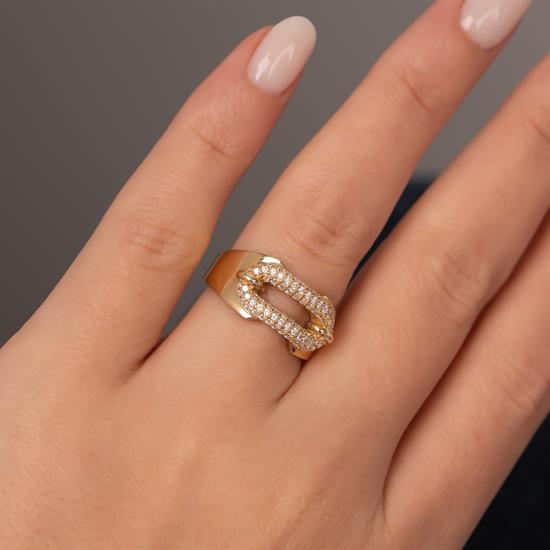 Modern Tasarım 14 Ayar Altın Yüzük