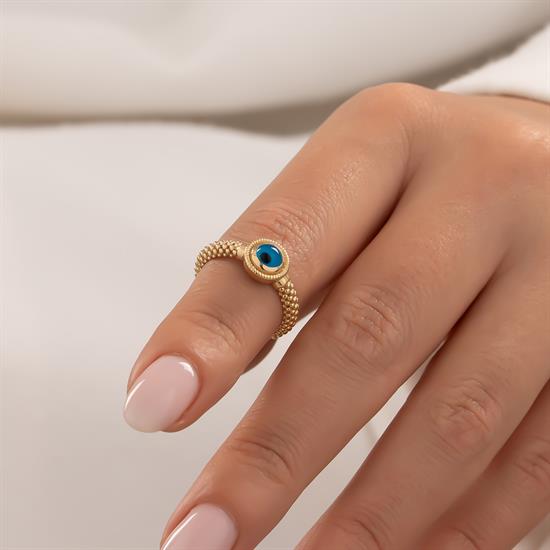 Göz Nazar Boncuklu 14 Ayar Altın