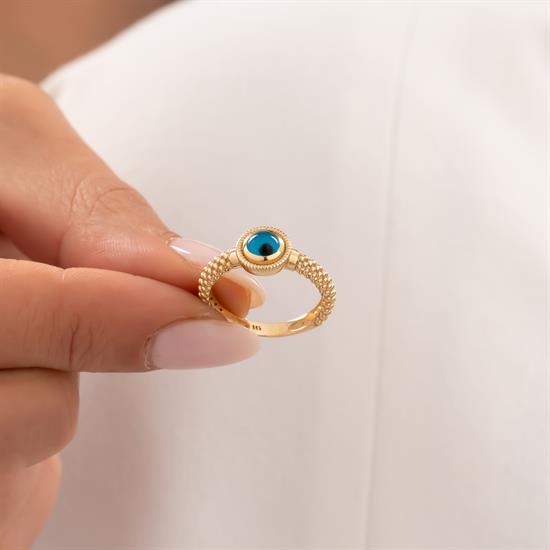 Göz Nazar Boncuklu 14 Ayar Altın