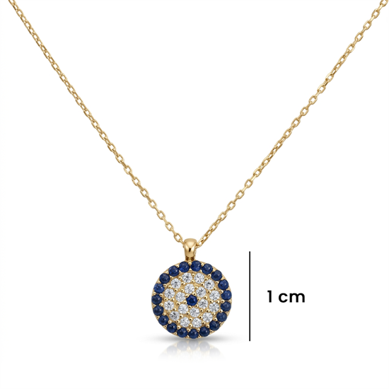 Nazar Boncuklu Kolye 14 Ayar Altın 