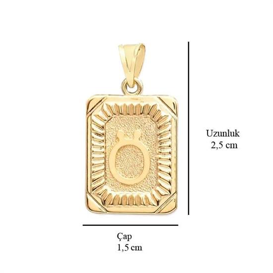 Ö Harfi 14 Ayar Altın Kolye Ucu
