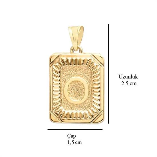 O Harfi 14 Ayar Altın Kolye Ucu