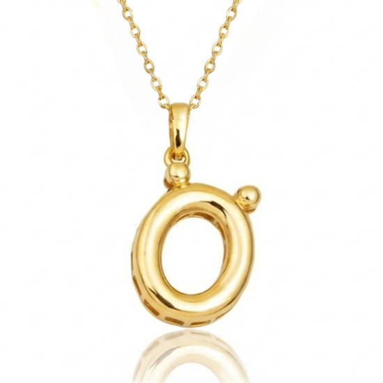 Ö Harfi Balon Model 14 Ayar Altın Kolye