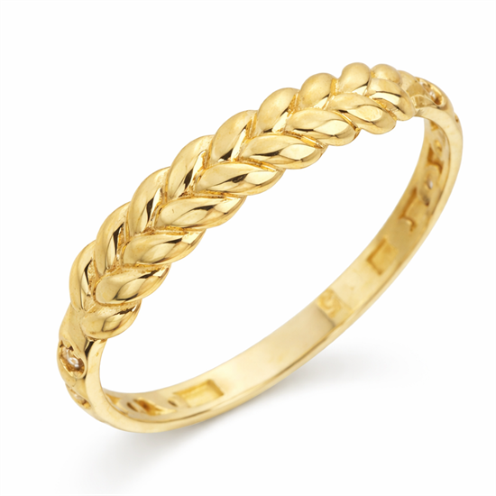 Örgü Model 14 Ayar Altın Yüzük