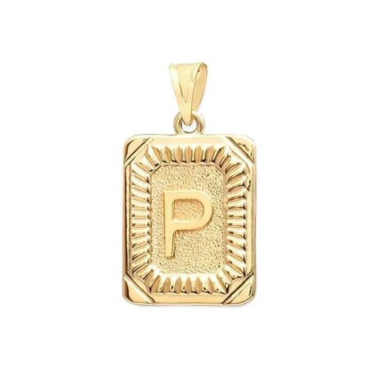 P Harfi 14 Ayar Altın Kolye Ucu