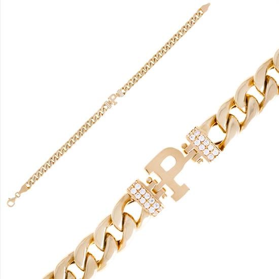 P Harfli 14 Ayar Altın Bileklik