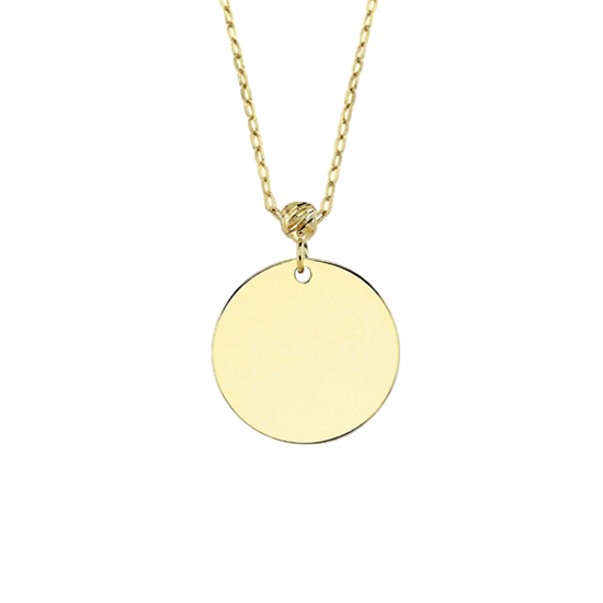 Plaka 14 Ayar Altın Kolye