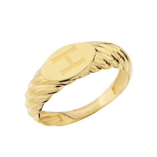 Plaka Burgu Model 14 Ayar Altın Yüzük