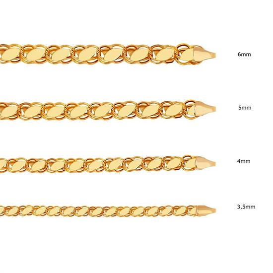 Pullu Bileklik 2 mm 14 Ayar Altın