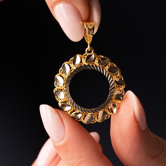 Pullu Çeyrek Altın Çerçevesi 14 Ayar Altın