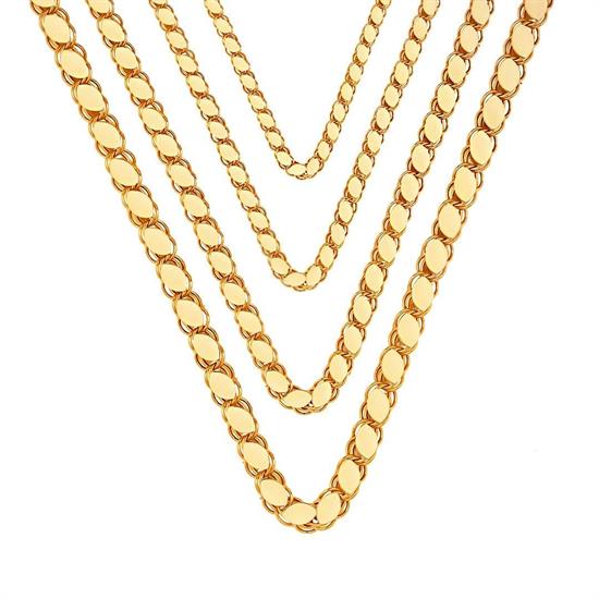 Pullu Zincir 3,5Mm 14 Ayar Altın