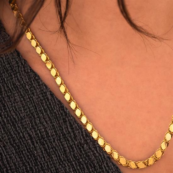 Pullu Zincir 6Mm 14 Ayar Altın