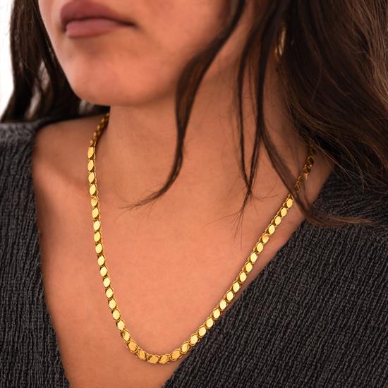 Pullu Zincir 6Mm 14 Ayar Altın