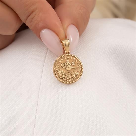 Reşat Altın Figürlü 14 Ayar Kolye Ucu