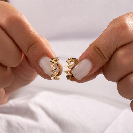 Ritim Halka Küpe 14 ayar Altın Küpe