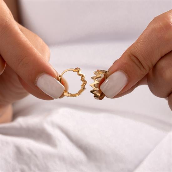 Ritim Halka Küpe 14 ayar Altın Küpe