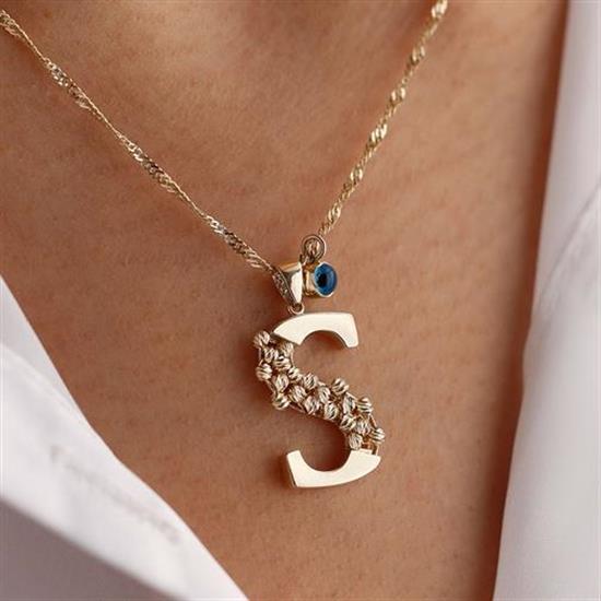 Altın Kolye S Harf 