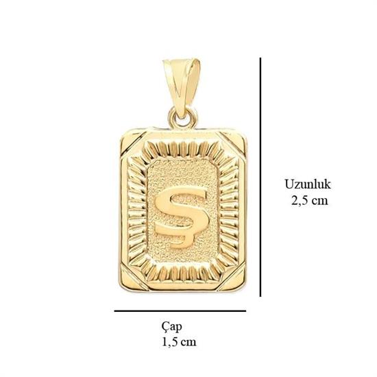 Ş Harfi 14 Ayar Altın Kolye Ucu