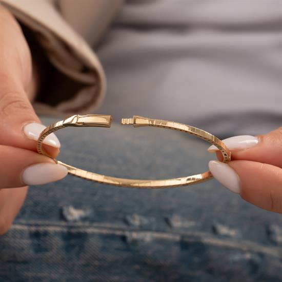 Sade Model 14 Ayar Altın Kelepçe