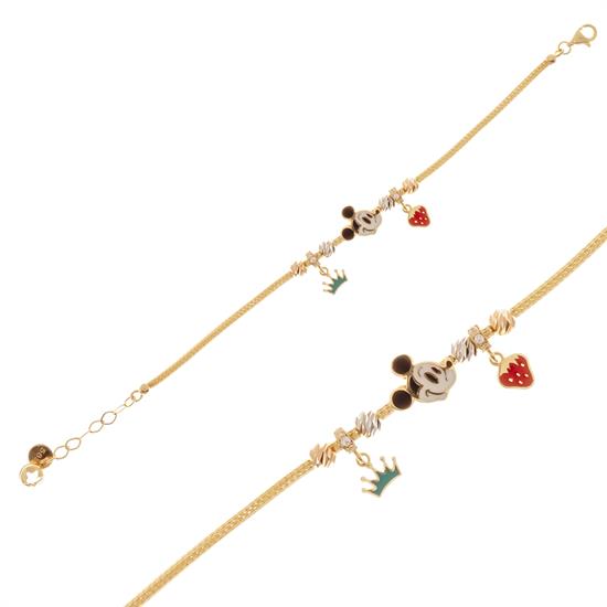 Charm Sallantılı Çocuk Bileklik 14 Ayar Altın