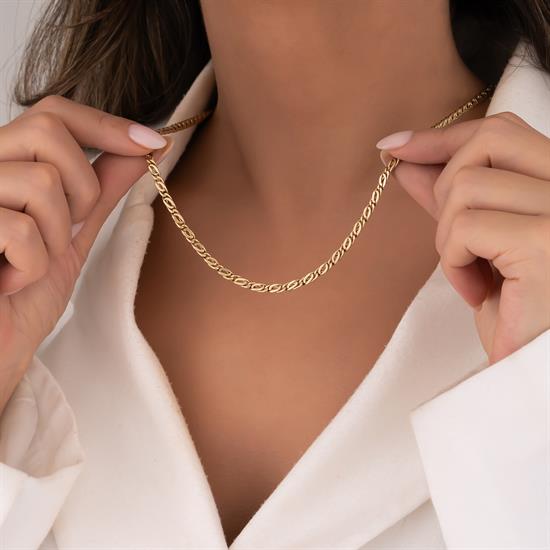 Sarmal 4 mm 14 Ayar Altın Zincir