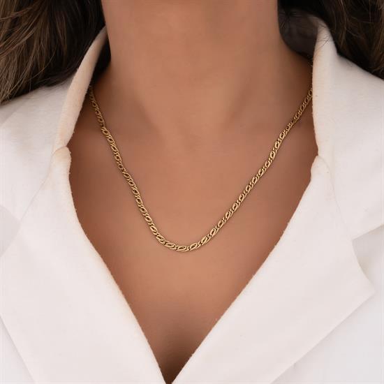 Sarmal 4 mm 14 Ayar Altın Zincir