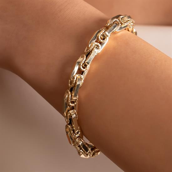 Sarmal Model 14 Ayar Altın Bileklik