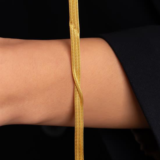 Sarmal Model 14 Ayar Altın Bileklik