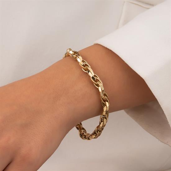 Sarmal Model 14 Ayar Altın Bileklik