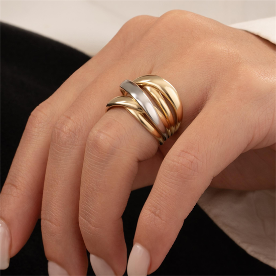 Sarmal Model Altın Yüzük 14 Ayar