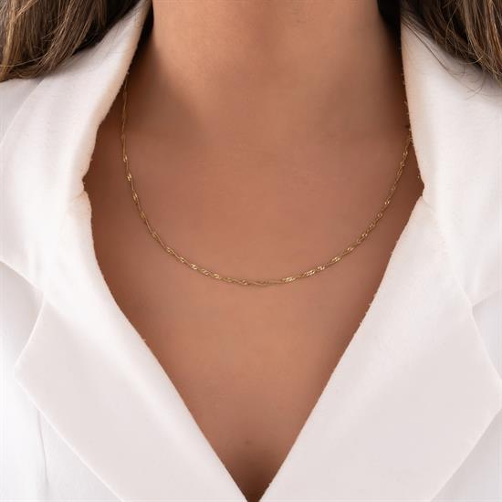 Singapur Zincir 14 Ayar Altın 1,5 Mm