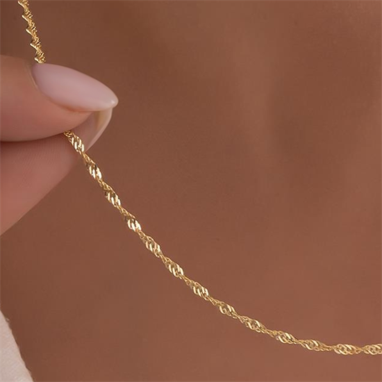 Singapur Zincir 14 Ayar Altın 2 Mm