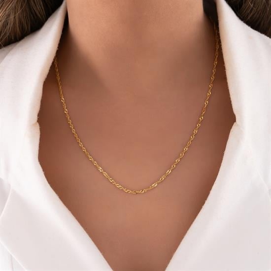 Singapur Zincir 14 Ayar Altın 2,5 Mm