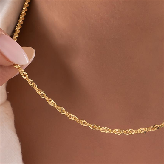 Singapur Zincir 14 Ayar Altın 2,5 Mm