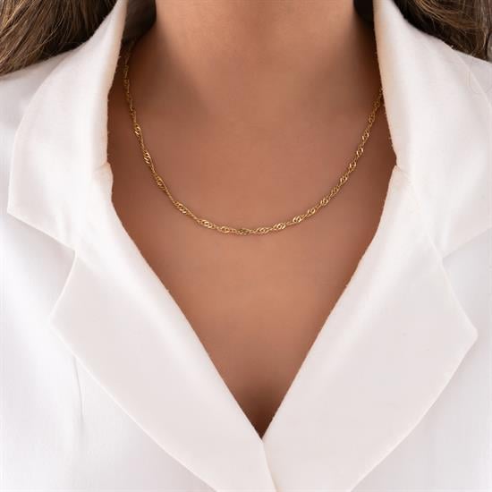 Singapur Zincir 14 Ayar Altın 3 Mm