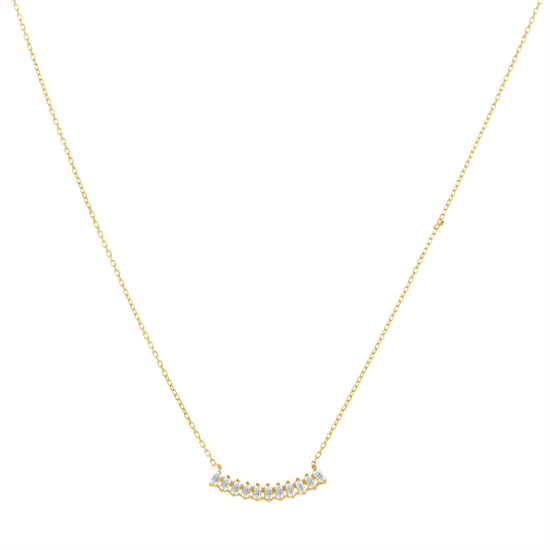 Sıra Taşlı 14 Ayar Altın Kolye