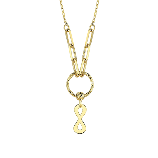 Sonsuzluk Minimal 14 Ayar Altın Kolye