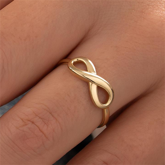 Sonsuzluk Model 14 Ayar Altın Yüzük