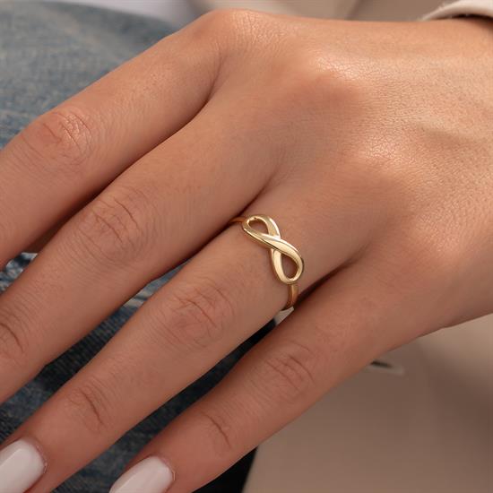 Sonsuzluk Model 14 Ayar Altın Yüzük