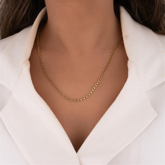Spor 14 Ayar Altın Zincir 3 Mm