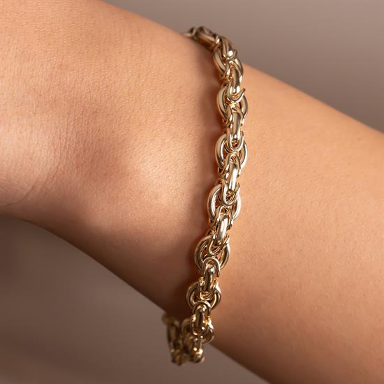 Spor Model 14 Ayar Altın Bileklik