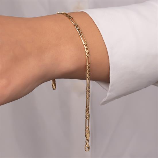 Spor Model 14 Ayar Altın Bileklik