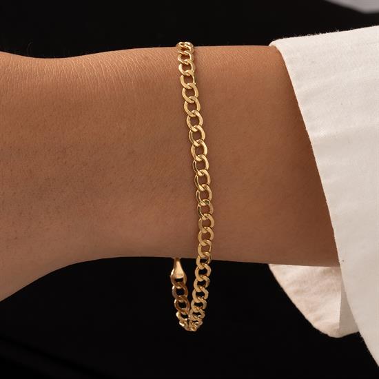 Spor Model 14 Ayar Altın Bileklik