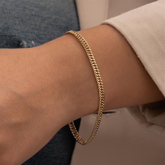 Spor Model 14 Ayar Altın Bileklik