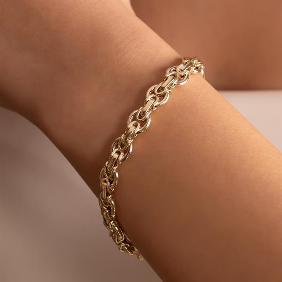 Spor Model 14 Ayar Altın Bileklik