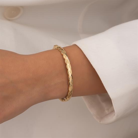 Spor Model 14 Ayar Altın Kelepçe