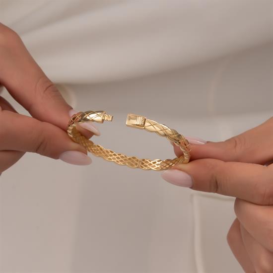 Spor Model 14 Ayar Altın Kelepçe