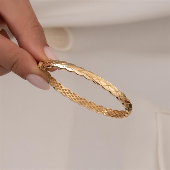 Spor Model 14 Ayar Altın Kelepçe