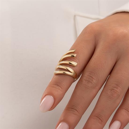 Spor Model 14 Ayar Altın Yüzük